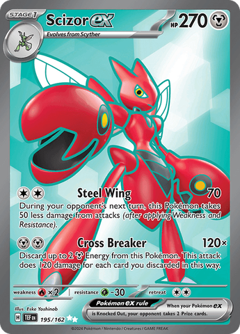 Pokemon TCG - Scarlet & Violet: Temporal Forces - Scizor ex - 195/162 - Full Art Secret Rare
