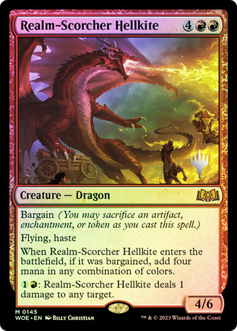 Magic the Gathering - Wilds of Eldraine - Realm-Scorcher Hellkite (Promo Pack) - FOIL