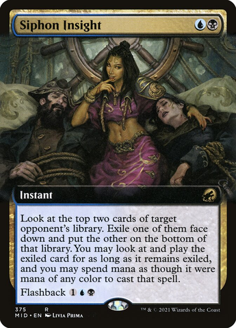 Magic the Gathering - Innistrad: Midnight Hunt - Siphon Insight (Extended Art)