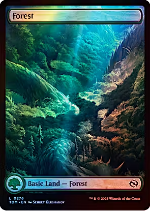 Magic the Gathering - Tarkir: Dragonstorm - Forest (276) Full Art FOIL