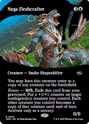 Magic the Gathering - Tarkir: Dragonstorm - Naga Fleshcrafter (Borderless)