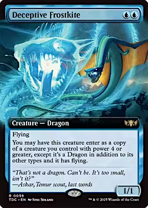 Magic the Gathering - Tarkir: Dragonstorm Commander - Deceptive Frostkite (Extended Art)