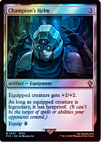 Magic the Gathering - Final Fantasy Commander - Champion's Helm (Surge Foil)