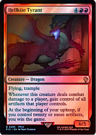 Magic the Gathering - Final Fantasy Commander - Hellkite Tyrant (Surge Foil)