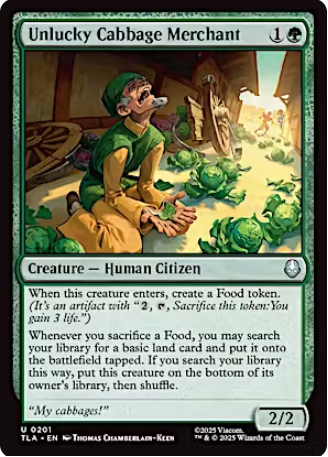 Magic the Gathering - Avatar: The Last Airbender - Unlucky Cabbage Merchant