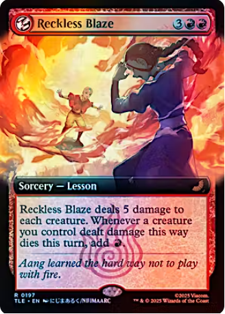 Magic the Gathering - Avatar: The Last Airbender Eternal - Reckless Blaze (Extended Art) FOIL
