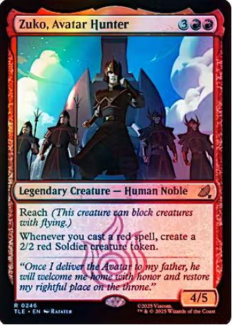 Magic the Gathering - Avatar: The Last Airbender Eternal - Zuko, Avatar Hunter FOIL