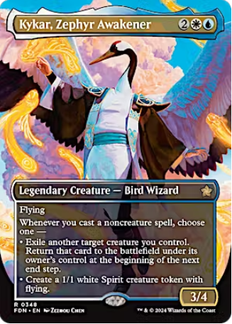 Magic the Gathering - Foundations - Kykar, Zephyr Awakener (Borderless)