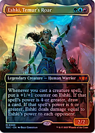 Magic the Gathering - Tarkir: Dragonstorm Commander - Eshki, Temur's Roar (Borderless) FOIL