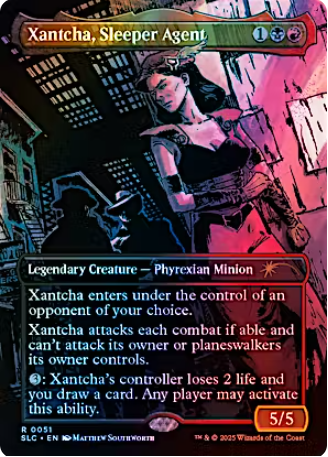 Magic the Gathering - Secret Lair Countdown Kit: An Encyclopedia of Magic - Xantcha, Sleeper Agent Halo FOIL