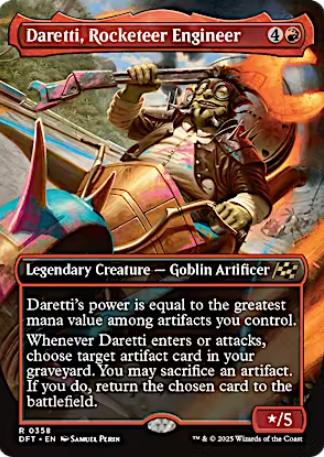 Magic the Gathering - Aetherdrift - Daretti, Rocketeer Engineer (Borderless)
