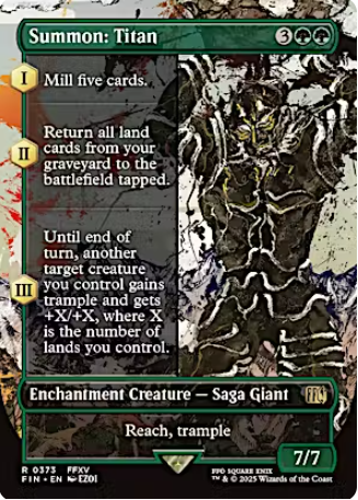 Magic the Gathering - Final Fantasy - Summon: Titan (Borderless)