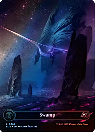 Magic the Gathering - Edge of Eternities - Swamp (Full Art) Galaxy FOIL