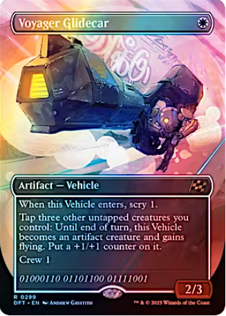 Magic the Gathering - Aetherdrift - Voyager Glidecar (Borderless) FOIL