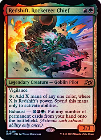 Magic the Gathering - Aetherdrift - Redshift, Rocketeer Chief FOIL