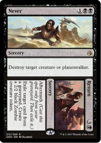 Magic the Gathering - Amonkhet - Never // Return