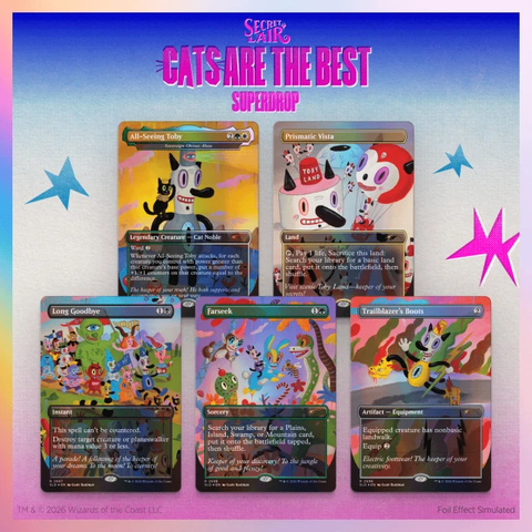[Pre-Order] Magic the Gathering - Secret Lair: Cats Are the Best Superdrop - Toby's Journey by Gary Baseman
