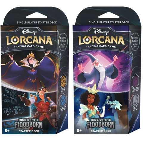 Disney Lorcana - Rise of the Floodborn - Starter Deck Set (2 Decks)