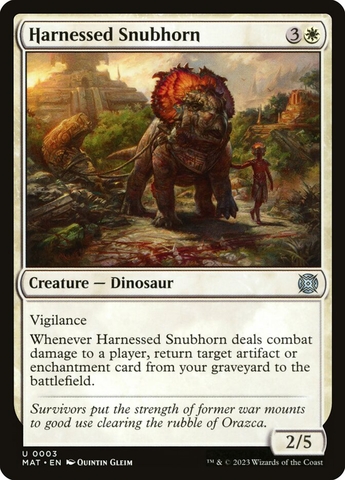 Magic the Gathering - March of the Machine: The Aftermath - Harnessed Snubhorn