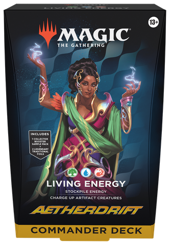 Magic: The Gathering - Aetherdrift Commander Deck - Living Energy (Green-Blue-Red)
