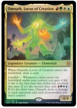 Magic the Gathering  - Zendikar Rising -  Omnath, Locus of Creation - Foil