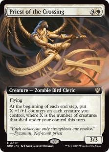 Magic the Gathering - Aetherdrift Commander - Priest of the Crossing (Extended Art)