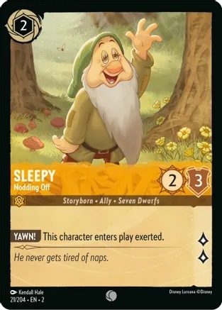 Disney Lorcana - Rise of the Floodborn - Sleepy - Nodding Off