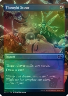 Magic the Gathering - Double Masters 2022 - Thought Scour (Borderless) FOIL