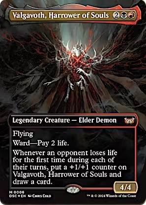 Magic the Gathering - Duskmourn: House of Horror Commander - Valgavoth, Harrower of Souls (Borderless)