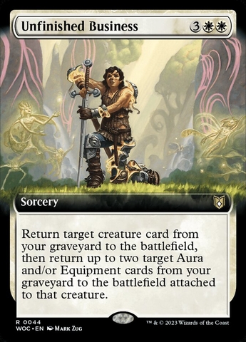 Magic the Gathering - Wilds of Eldraine Commander - Unfinished Business (Extended Art)