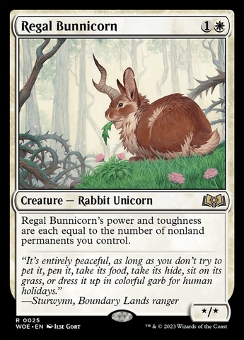 Magic the Gathering - Wilds of Eldraine - Regal Bunnicorn