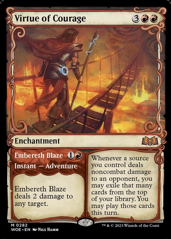 Magic the Gathering - Wilds of Eldraine - Virtue of Courage (Showcase)