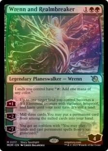 Magic the Gathering - March of the Machine - Wrenn and Realmbreaker FOIL