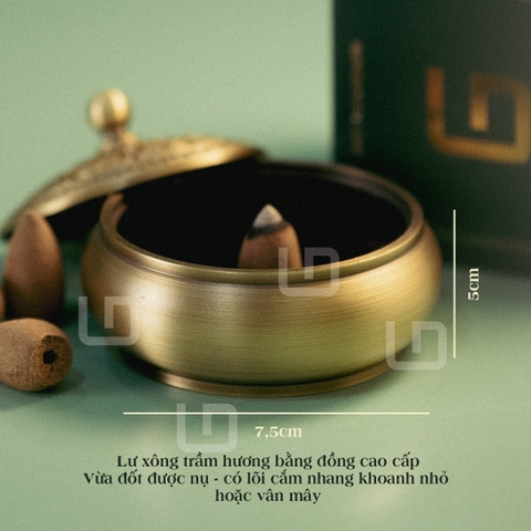 LƯ XÔNG TRẦM HOẠ TIẾT ĐỒNG NGUYÊN CHẤT LINH DIỆP [Cao cấp]