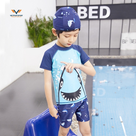 Đồ bơi bé trai kèm nón 13