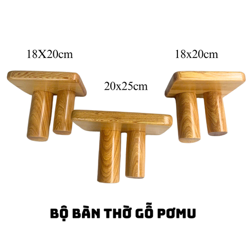 Kệ Bàn Thờ Gỗ PƠ MU CHÂN TRỤ