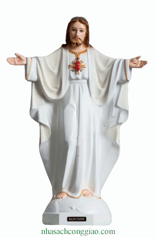 Tượng Chúa Kitô Vua 84cm màu trắng