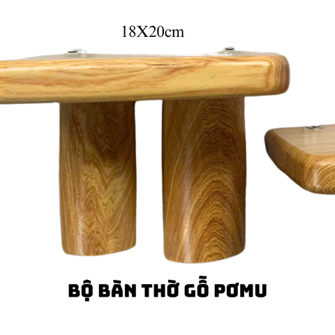 Kệ Bàn Thờ Gỗ PƠ MU CHÂN TRỤ