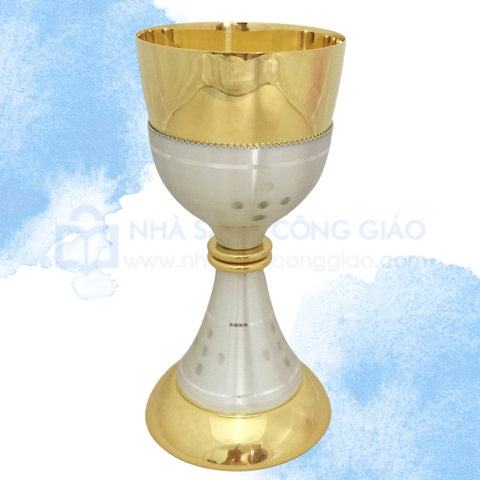 Chén lễ xi vàng CLXV071 Mẫu bạc xi vàng Italy chấm mờ 17cm