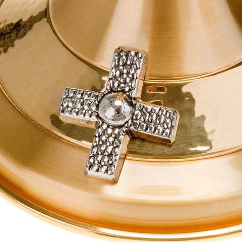Chén lễ Italy CLXV011 Mẫu Thánh giá bạc 21cm