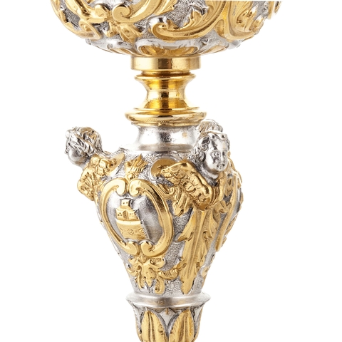 Chén lễ Italy xi vàng CLXV047 mẫu 3 Thiên Thần Putti