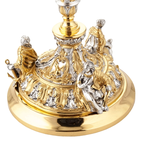 Chén lễ Italy xi vàng CLXV047 mẫu 3 Thiên Thần Putti