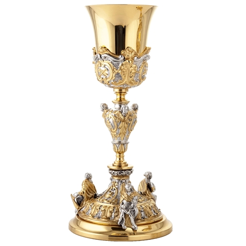 Chén lễ Italy xi vàng CLXV047 mẫu 3 Thiên Thần Putti