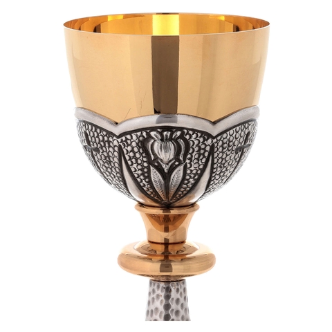 Chén lễ xi vàng CLXV066 Mẫu Biểu tượng thánh thể 21cm