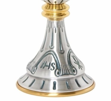 Chén lễ Italy CLXV1272 Biểu tượng thánh IHS và lá nho