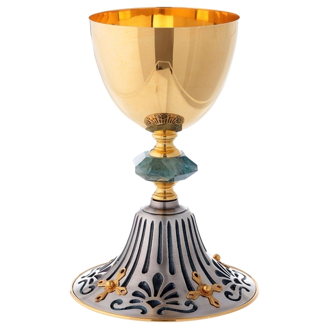 Chén lễ Italy CLXV1097 tay nắm đá cẩm thạch Flourit