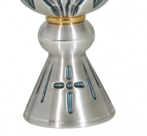 Chén lễ Italy xi vàng CLXV185 Mẫu cây lúa mì 18.5cm