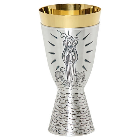 Chén Lễ Italy xi vàng CLXV380 Mẫu Chúa Chăn Chiên 18cm