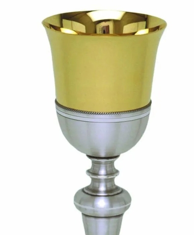 Chén Lễ Italy CLXV500 Mẫu mạ bạc và vàng thanh tao 23 cm