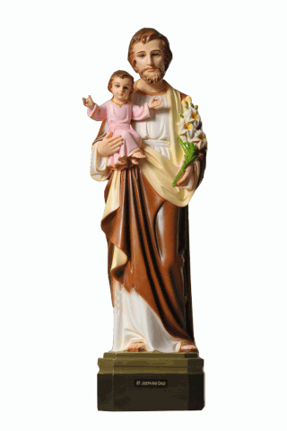 Tượng Thánh Giuse bế Chúa 70cm